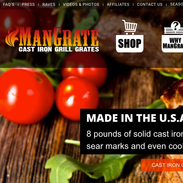 e-commerce website design - mangrate