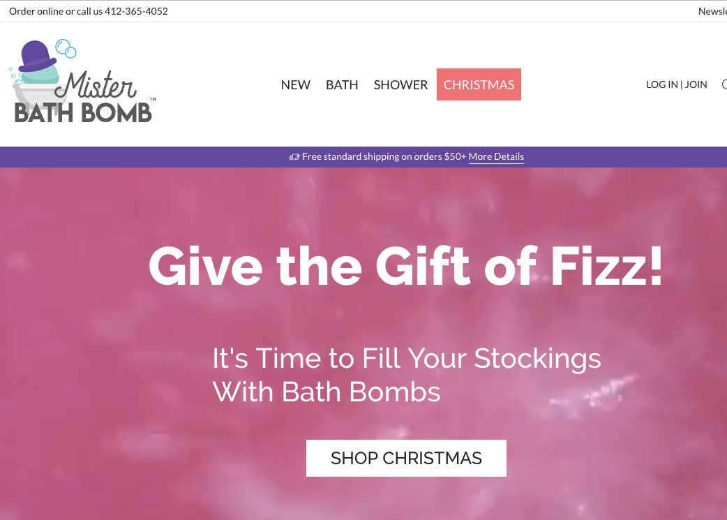 Mister Bath Bomb - pittsburgh ecommerce design